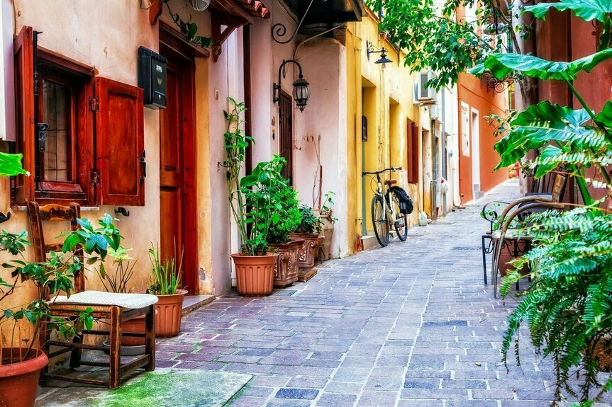 The side streets surrounding our Rethymno old town hotel